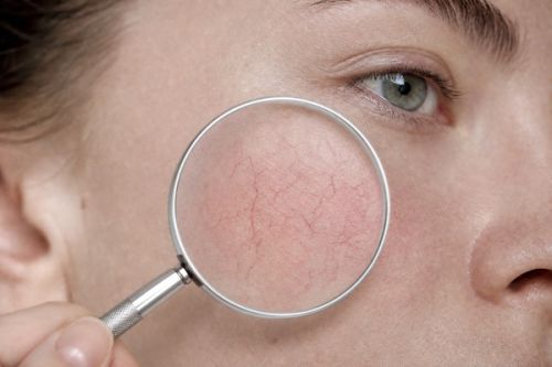 Editorial Skincare with Magnifying Glass