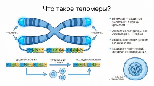 Теломеры научная иллюстрация1